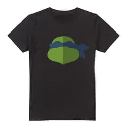 Teenage Mutant Ninja Turtles Mens Leonardo Face T-Shirt - M, Black