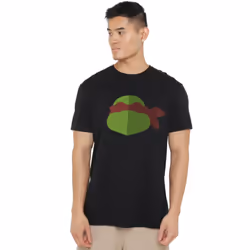 Teenage Mutant Ninja Turtles Mens Raphael Face T-Shirt - 3XL, Black