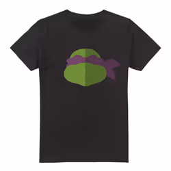 Teenage Mutant Ninja Turtles Mens Donatello Face T-Shirt - 4XL, Black