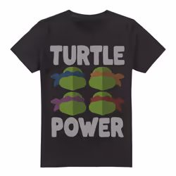 Teenage Mutant Ninja Turtles Mens Turtle Power Faces T-Shirt - 4XL, Black