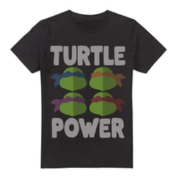 Teenage Mutant Ninja Turtles Mens Turtle Power Faces T-Shirt - 5XL, Black