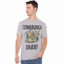 Teenage Mutant Ninja Turtles Mens Cowabunga Dude T-Shirt - XL, Sport Heather