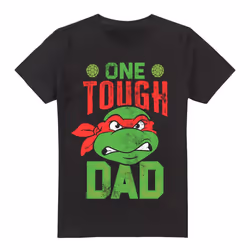 Teenage Mutant Ninja Turtles Mens One Tough Dad Fathers Day T-Shirt - 4XL, Black