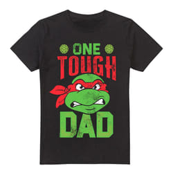 Teenage Mutant Ninja Turtles Mens One Tough Dad Fathers Day T-Shirt - 4XL, Black
