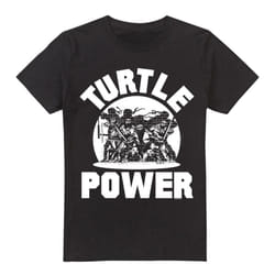 Teenage Mutant Ninja Turtles Mens Turtle Power T-Shirt - L, Black