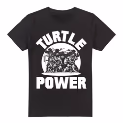 Teenage Mutant Ninja Turtles Mens Turtle Power T-Shirt - 5XL, Black