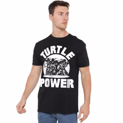 Teenage Mutant Ninja Turtles Mens Turtle Power T-Shirt - 5XL, Black
