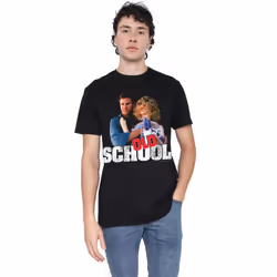 Old School Mens Frank And Friend T-Shirt - XXL, Black