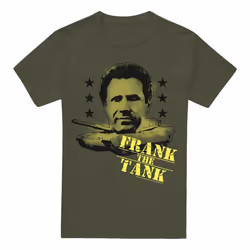 Old School Mens Frank The Tank T-Shirt - L, Military Green
