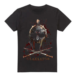 Gladiator Mens Helmet T-Shirt - L, Black
