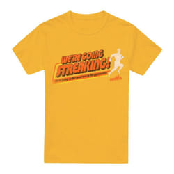 Old School Mens Streaking T-Shirt - L, Gold