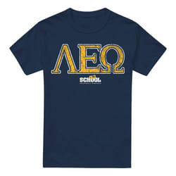 Old School Mens Leo T-Shirt - S, Navy