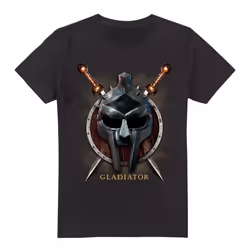 Gladiator Mens Maximus Helmet T-Shirt - L, Black