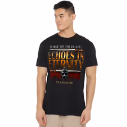 Gladiator Mens Echoes In Eternity T-Shirt - XL, Black