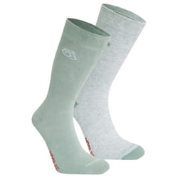 Craghoppers Unisex Adult Insect Repellent Socks (Pack of 2) - 3 UK-5 UK, Soft Grey Marl/Lichen Green