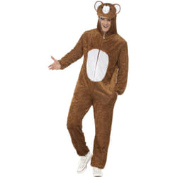 Smiffys Unisex Adult Bear Bodysuit - M, Brown