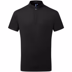 Premier Mens Essential Coolchecker Short-Sleeved Chef Shirt - L, Black