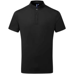 Premier Mens Essential Coolchecker Short-Sleeved Chef Shirt - L, Black