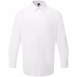 Premier Mens Recyclight Poplin Long-Sleeved Shirt - M, White
