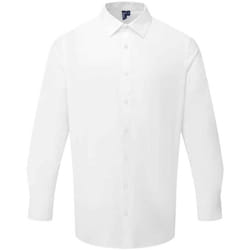 Premier Mens Recyclight Poplin Long-Sleeved Shirt - 3XL, White