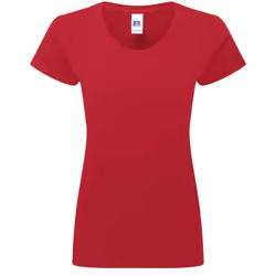 Russell Womens/Ladies Authentic Ringspun Cotton Classic T-Shirt - XL, Classic Red