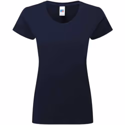 Russell Womens/Ladies Authentic Ringspun Cotton Classic T-Shirt - L, French Navy