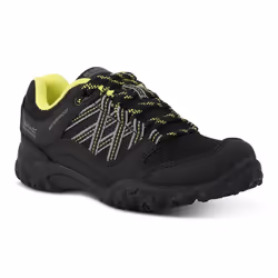 Regatta Childrens/Kids Edgepoint Waterproof Walking Shoes - 9 UK Child, Black/Lime Punch