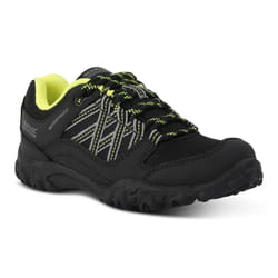 Regatta Childrens/Kids Edgepoint Waterproof Walking Shoes - 9 UK Child, Black/Lime Punch