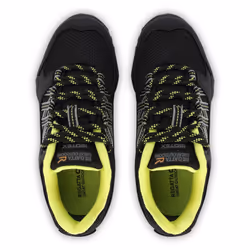 Regatta Childrens/Kids Edgepoint Waterproof Walking Shoes - 9 UK Child, Black/Lime Punch