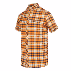 Regatta Mens Checked Packaway Travel Shirt - M, Persimmon