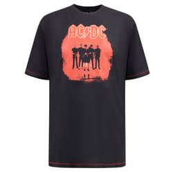 Duke Mens D555 Uxbridge AC/DC Kingsize T-Shirt - 4XL, Washed Black