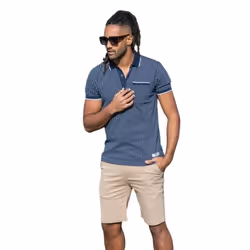 Duke Mens D555 Coventry AOP Polo Shirt - M, Navy