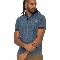 Duke Mens D555 Woolwich AOP Polo Shirt - S, Blue