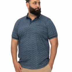Duke Mens D555 Woolwich AOP Kingsize Polo Shirt - 6XL, Blue
