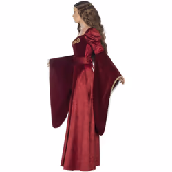 Smiffys Womens/Ladies Deluxe Medieval Queen Costume - L, Red