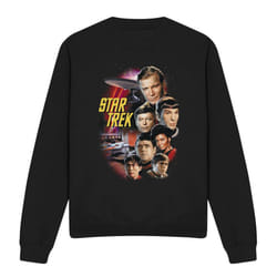 Star Trek Unisex Adult The Classic Crew Sweatshirt - XXL, Black