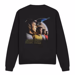 Star Trek Unisex Adult Forward to Adventure Sweatshirt - XXL, Black