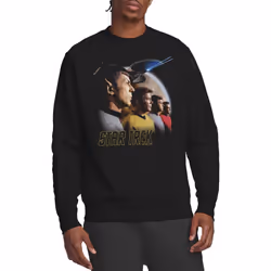 Star Trek Unisex Adult Forward to Adventure Sweatshirt - XXL, Black