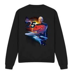 Star Trek Unisex Adult The Next Generation 25 Sweatshirt - S, Black
