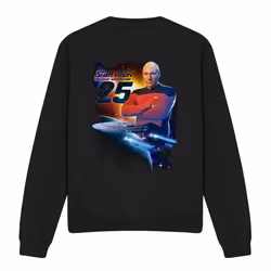 Star Trek Unisex Adult The Next Generation 25 Sweatshirt - XXL, Black