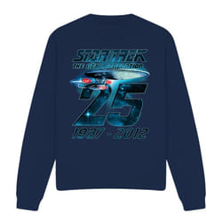 Star Trek Unisex Adult Enterprise 25 Sweatshirt - XXL, Navy