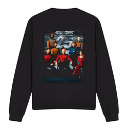 Star Trek Unisex Adult 25th Anniversary Sweatshirt - M, Black
