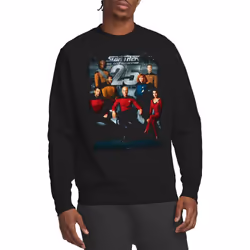 Star Trek Unisex Adult 25th Anniversary Sweatshirt - M, Black