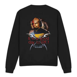 Star Trek Unisex Adult Good Day to Die Sweatshirt - M, Black