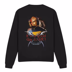 Star Trek Unisex Adult Good Day to Die Sweatshirt - XXL, Black