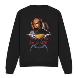 Star Trek Unisex Adult Good Day to Die Sweatshirt - XXL, Black