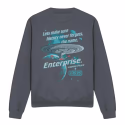 Star Trek Unisex Adult Never Forget Sweatshirt - S, Charcoal