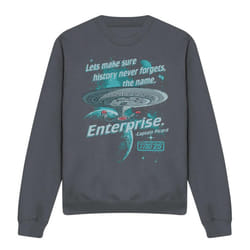 Star Trek Unisex Adult Never Forget Sweatshirt - XXL, Charcoal