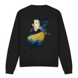 Star Trek Unisex Adult 25th Data Sweatshirt - S, Black