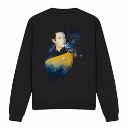 Star Trek Unisex Adult 25th Data Sweatshirt - XXL, Black